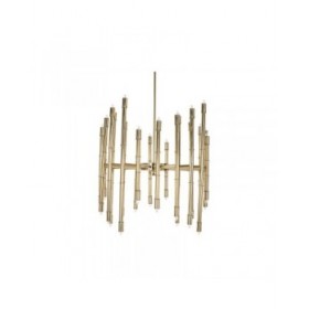 Lampadario Home ESPRIT Dorato Metallo Acciaio 74 x 74 x 138 cm