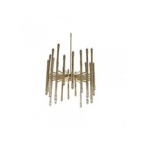 Lampadario Home ESPRIT Dorato Metallo Acciaio 74 x 74 x 138 cm