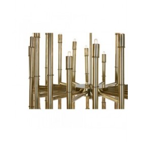 Lampadario Home ESPRIT Dorato Metallo Acciaio 74 x 74 x 138 cm