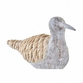 Statua Decorativa DKD Home Decor Grigio Naturale Uccello Mediterraneo 23 x 9 x 26,7 cm