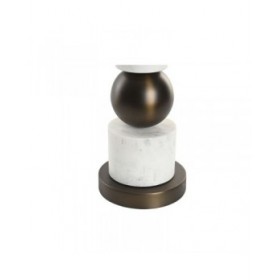 Lampada da tavolo Home ESPRIT Bianco Bronce 50 W 220 V