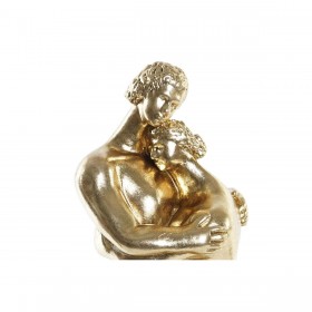 Statua Decorativa DKD Home Decor Coppia Nero Dorato 15,5 x 13,5 x 37,5 cm (2 Unità)