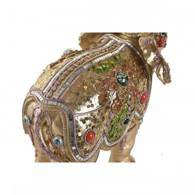 Statua Decorativa DKD Home Decor 33 x 15,5 x 31 cm Elefante Dorato Coloniale