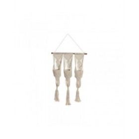 Vaso Home ESPRIT Cotone Legno Città 46 x 2 x 93 cm