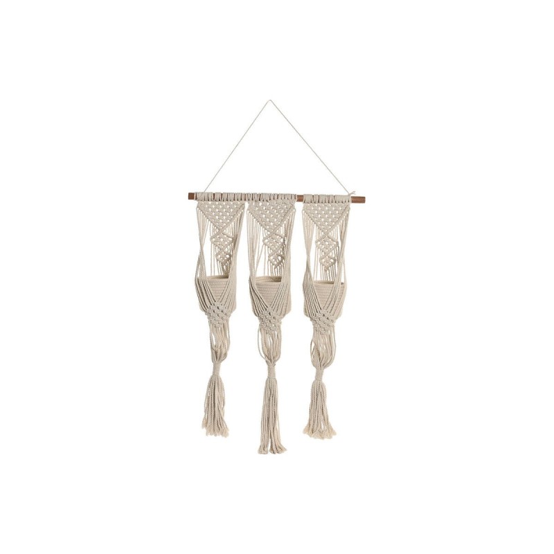 Vaso Home ESPRIT Cotone Legno Città 46 x 2 x 93 cm