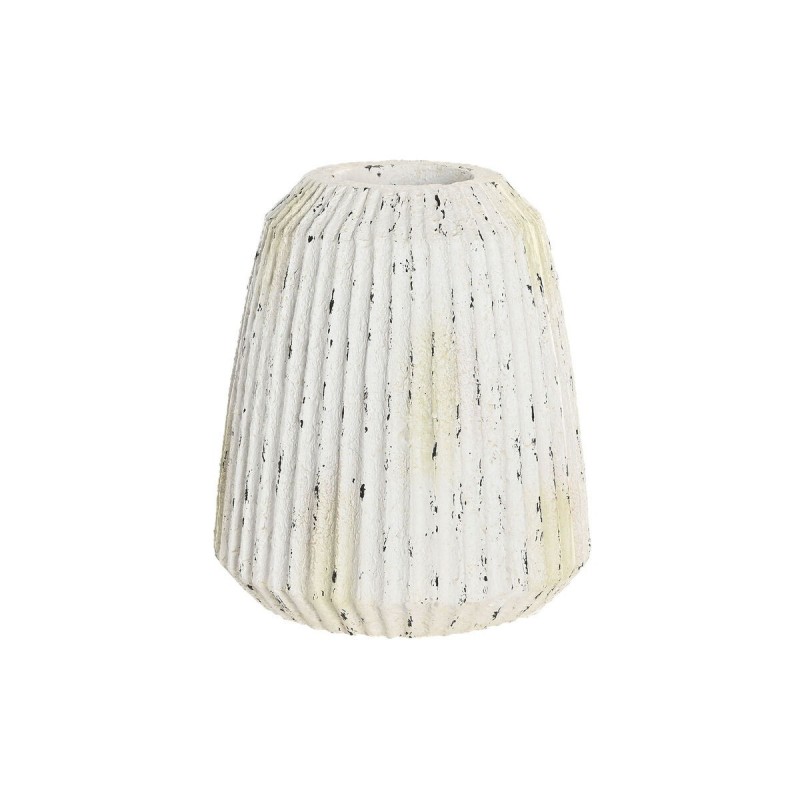 Vaso Home ESPRIT Bianco Magnesio 28,5 x 28,5 x 32,5 cm
