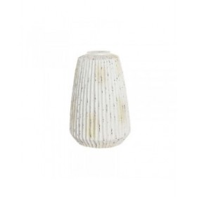 Vaso Home ESPRIT Bianco Magnesio 28 x 28 x 41 cm