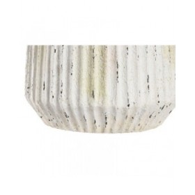 Vaso Home ESPRIT Bianco Magnesio 28 x 28 x 41 cm