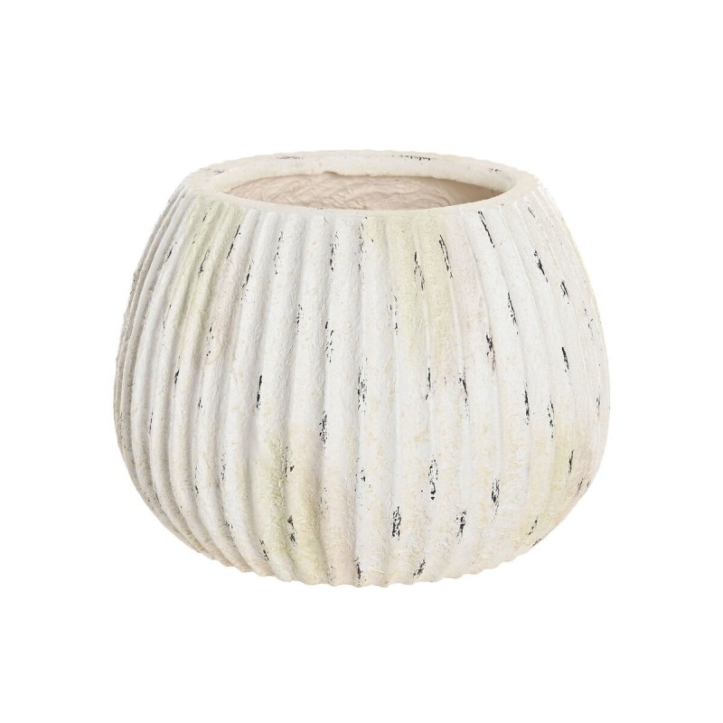 Vaso Home ESPRIT Bianco Magnesio 36 x 36 x 26 cm