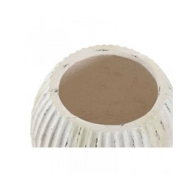 Vaso Home ESPRIT Bianco Magnesio 36 x 36 x 26 cm