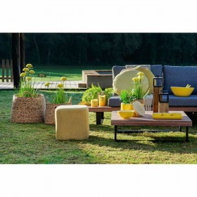 Pianta Decorativa DKD Home Decor 30 x 30 x 78 cm Rosa Metallo Giallo PVC (2 Unità)