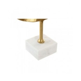 Statua Decorativa Home ESPRIT Bianco Dorato Astratto 38 x 10 x 55 cm