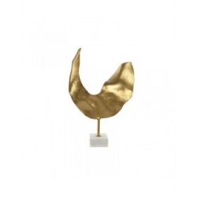 Statua Decorativa Home ESPRIT Bianco Dorato Astratto 38 x 10 x 55 cm