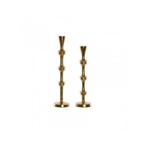 Candelabro Home ESPRIT Dorato Alluminio Moderno 8 x 8 x 36 cm (2 Unità)