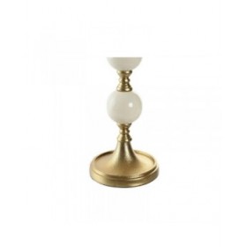 Candelabro Home ESPRIT Bianco Dorato Alluminio Moderno 15 x 15 x 33 cm