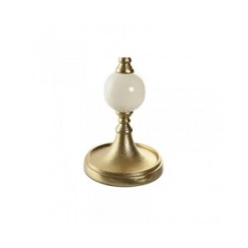 Candelabro Home ESPRIT Bianco Dorato Alluminio Moderno 15 x 15 x 43.5 cm