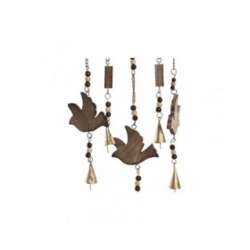 Statua Decorativa Home ESPRIT Marrone Albero Cuore Sole 20 x 20 x 61 cm (3 Unità)