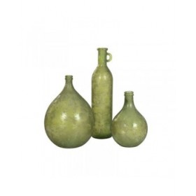 Vaso Home ESPRIT Verde Vetro riciclato Finitura invecchiata 29 x 29 x 43 cm