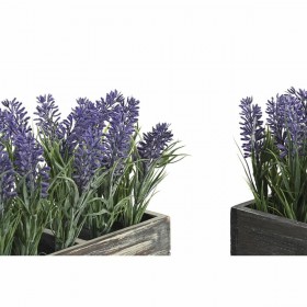 Pianta Decorativa DKD Home Decor Legno Polietilene 32 x 14 x 19,5 cm (2 Unità)
