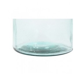 Vaso Home ESPRIT Trasparente Juncus Vetro riciclato Naturale 25 x 25 x 75 cm