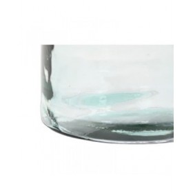 Vaso Home ESPRIT Trasparente Juncus Vetro riciclato Naturale 35 x 35 x 45 cm