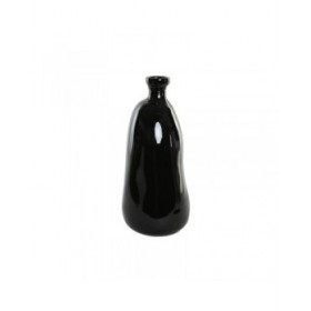 Vaso Home ESPRIT Nero Vetro riciclato 22 x 22 x 51 cm