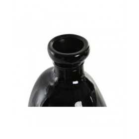 Vaso Home ESPRIT Nero Vetro riciclato 22 x 22 x 51 cm
