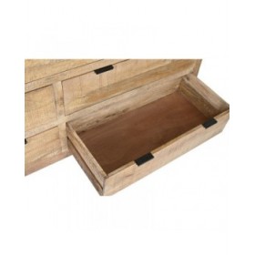 Cassettiera Home ESPRIT Marrone Nero Alpino 180 x 45 x 91 cm