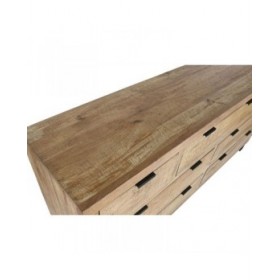 Cassettiera Home ESPRIT Marrone Nero Alpino 180 x 45 x 91 cm