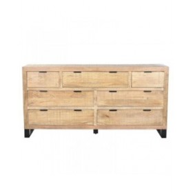 Cassettiera Home ESPRIT Marrone Nero Alpino 180 x 45 x 91 cm