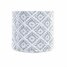 Vaso DKD Home Decor 14 x 14 x 45 cm Porcellana Azzurro Bianco Mediterraneo