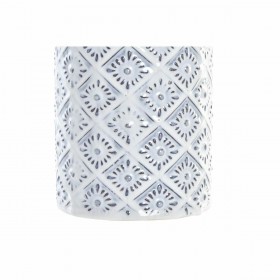 Vaso DKD Home Decor Azzurro Bianco Porcellana Mediterraneo 14 x 14 x 30 cm