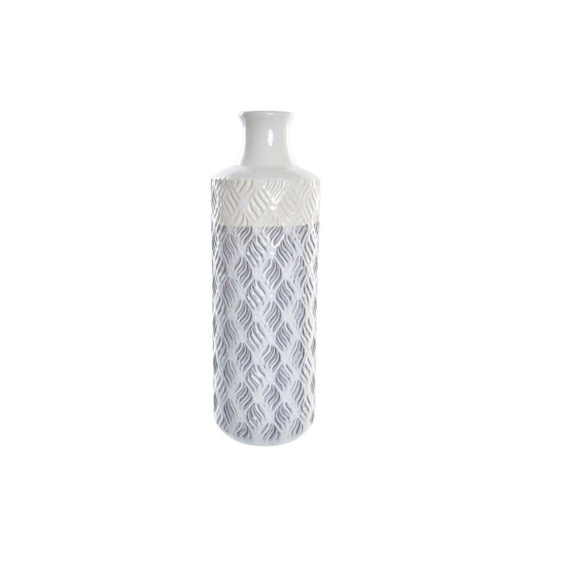 Vaso DKD Home Decor Porcellana Azzurro Bicolore 15 x 15 x 46 cm Mediterraneo
