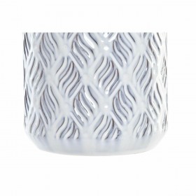 Vaso DKD Home Decor Porcellana Azzurro Bicolore 15 x 15 x 46 cm Mediterraneo