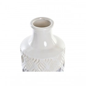 Vaso DKD Home Decor Porcellana Azzurro Bicolore 15 x 15 x 46 cm Mediterraneo
