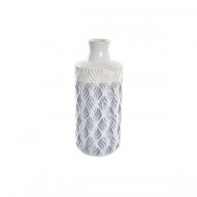 Vaso DKD Home Decor Azzurro Bicolore Porcellana Mediterraneo 13 x 13 x 31 cm