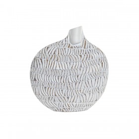 Vaso DKD Home Decor 27 x 11 x 31 cm Bianco Resina Moderno
