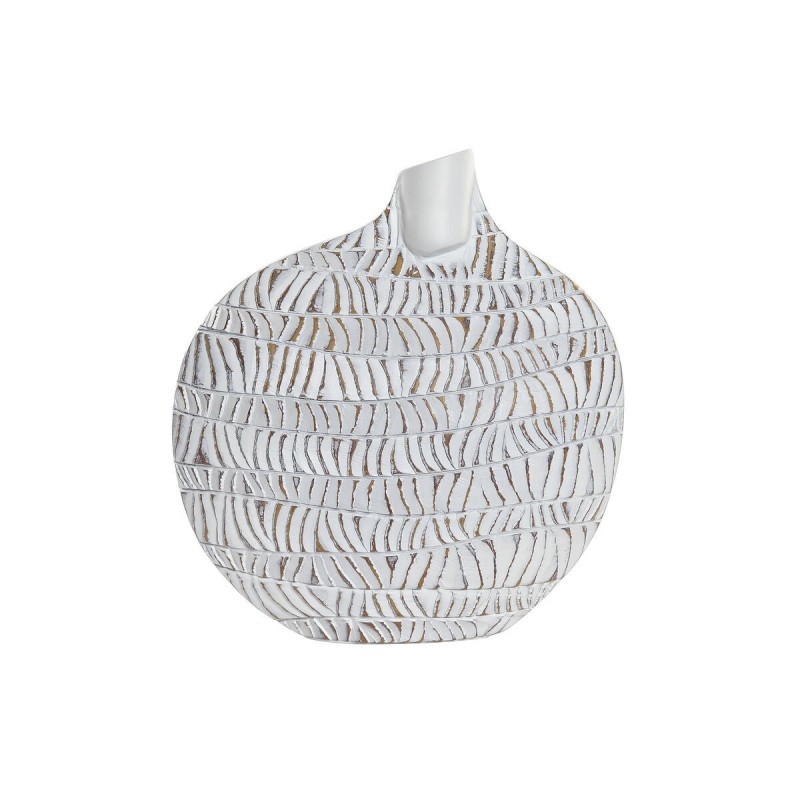 Vaso DKD Home Decor 27 x 11 x 31 cm Bianco Resina Moderno