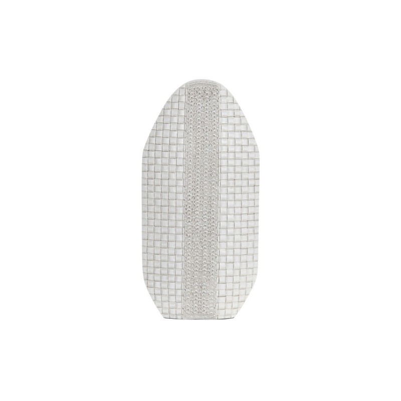 Vaso DKD Home Decor 25 x 10 x 51 cm Bianco Resina Moderno