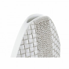 Vaso DKD Home Decor 25 x 10 x 51 cm Bianco Resina Moderno