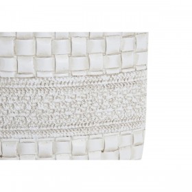 Vaso DKD Home Decor Bianco Resina Moderno 18 x 6 x 28 cm