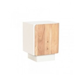 Comodino Home ESPRIT Bianco Naturale 40 x 35 x 50 cm