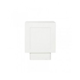 Comodino Home ESPRIT Bianco Naturale 40 x 35 x 50 cm
