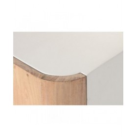 Comodino Home ESPRIT Bianco Naturale 40 x 35 x 50 cm