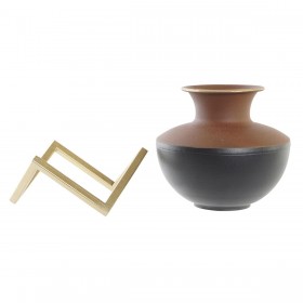 Vaso DKD Home Decor Multicolore Metallo Moderno 17 x 16 x 17 cm