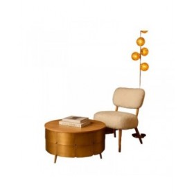 Tavolino da Caffè Home ESPRIT Dorato 90 x 90 x 45 cm