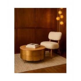 Tavolino da Caffè Home ESPRIT Dorato 90 x 90 x 45 cm