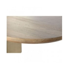 Tavolo da Pranzo Home ESPRIT Dorato Ottone Legno di mango 210 x 110 x 76 cm