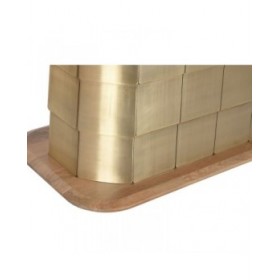 Tavolo da Pranzo Home ESPRIT Dorato Ottone Legno di mango 210 x 110 x 76 cm