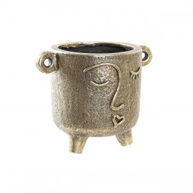 Vaso DKD Home Decor Dorato Magnesio Moderno Viso 33 x 23 x 25,5 cm